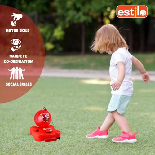 Image of Estilo Reflex Soccer Playset - 3 Pcs Football Training Set for Kids | Improves Kick, Dribbling, First Touch & Skills | Football Toy Set | Ages 4+ (Spider-Man)