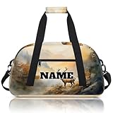 Jiaoprinted Mountain Elk Custom Ballet Dance Bag Forest Deer Personalised Sport Gym Bag for Travel, Duffel, Weekender