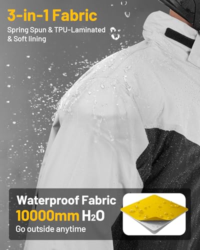image for Oumurs Motorcycle Rain Suit - Waterproof Jacket & Pants, Fishing Ridin