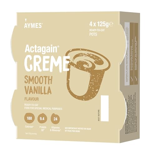 Image of AYMES Actagain Creme Dessert - Smooth Vanilla - 4 x 125g