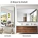 CILIBER Beveled Bathroom Mirror, 36x55 Large Bathroom Mirrors for Over Sink, 3mm Tempered Glass Beveled Frameless Vanity Mirror for Bathroom, Bedroom, Living Room and Entryway
