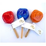 🎁Toalla como obsequio y recuerdo de boda, bautizo y comunión con divertida y original forma de piruleta.
