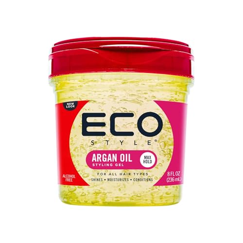 Eco Style Moroccan Argan Oil Eco Styler Hair Gel, Nourish and Repair, Alcohol-Free, 236 ml (Pack of 1)