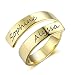 Love Jewelry Personalized Spiral Twist Ring Engraved Names BFF Personalized Gift Mother-Daughter Promise Ring for Her