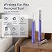 Ear Wax Removal, Ear Wax Removal Tool Camera Built-in 1296P, Earwax Removal kit with 9 Ear Pick and 8 Traditional Tools, Built-in WiFi IP67 Waterproof (Purple)