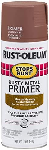 Rust-Oleum 7769830 Stops Rust Rusty Metal primer Spray, 12 oz, Flat Brown