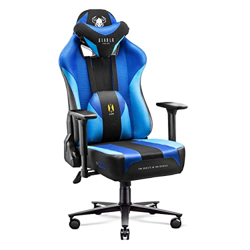 Diablo Gaming Stuhl Stoff X-Player 2.0 - Breite Sitzfläche - Gaming Chair mit 3D Armlehnen -...