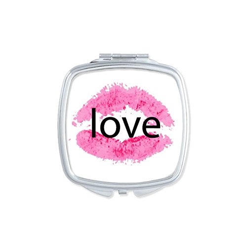 Miroir carré motif Amour Saint-Valentin petit cadeau romantique et utile pour femme