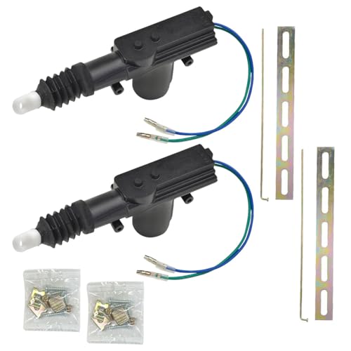 Car Power Door Lock Kit, Universal Heavy Duty Car Power Door Lock Actuator 2-Wire 12-Volt Motor for Most Automotive Central Locking System (2PCS)