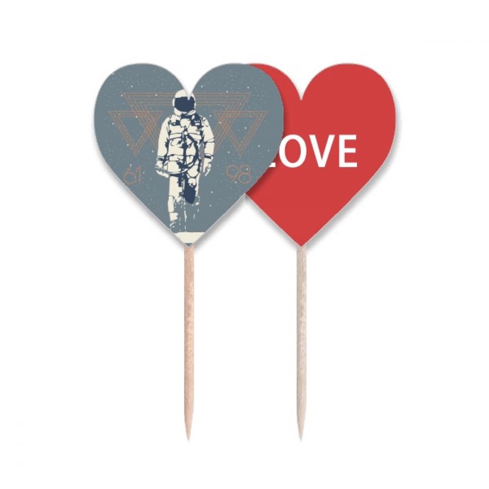 Cure-dents drapeau love heart pour sublimer vos tables d'anniversaire astronaute