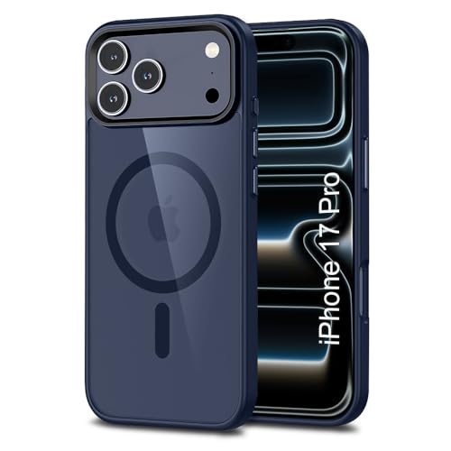 Image of iPhone 17 Pro Magsafe Hard Back Case | Matte Design & 360 Protection | Military-Grade Apple iPhone 17 Pro Cover | Strong Magnet Back - Blue