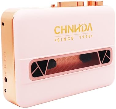 Class Walkman Portable Retro Cassette Player With Built In Speaker Pink/Gold C15