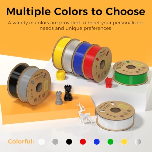 Image of Creality PETG Filament 1.75mm, Hyper PETG Filament High Speed 30-600mm /s High Toughness Chemical Resistance 3D Printer Filament, 1KG Cardboard Spool(2.2lbs) (Black)