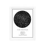 Benutzerdefinierte Sternenkarte, personalisierte Sternenkonstellationskarte Nachthimmel Sternenkarte Poster Art Print Gerahmt / Ungerahmt