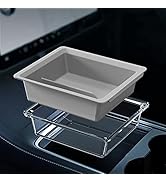 HANSSHOW Center Console Organizer Tray for Tesla Model 3/Y 2021-2023, Food Silicone-Grade Storage...