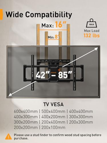 Perlegear PGLF8 Ul Listed Full Motion Tv Wall Mount thumb #1