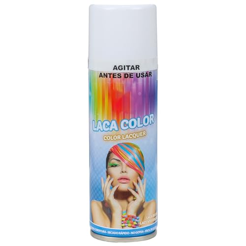 Spray Temporal con Color para Cabello - Efecto Vibrante, Fácil Lavado, Apto para Todos los Tipos, Secado Rápido, Ideal para Fiestas y Eventos, 125ml (Color Blanco Perla, 1 unit)