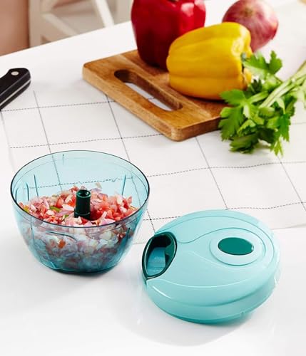 Image of Compact Manual Handy Chopper - 450 ml, Green