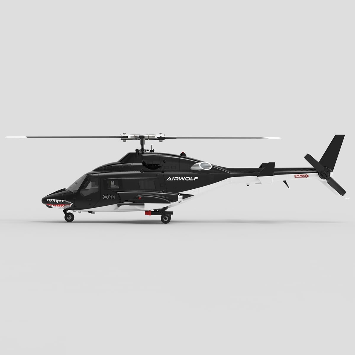 Śmigłowce RC dla dorosłych, AW-911 Airwolf skala 1/34 2,4G 9CH Flybarless RC model z trybem kaskaderskim 6G/3D i pozycjonowaniem GPS (wersja RTF)
