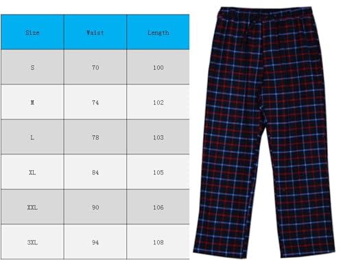 Men's 2 Pack Cotton Sleepwear Pajamas Pants, Soft Long Bottoms,Drawstring Waist with Pockets Loungewear Sleep Pants4