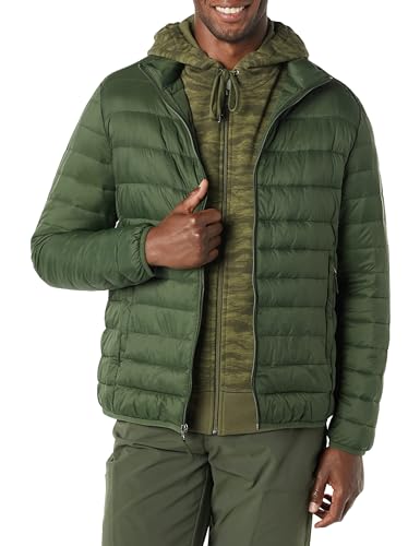 Amazon Essentials Herren Verstaubare, Leichte, Wasserabweisende Pufferjacke (Erhältlich In Big & Tall), Dunkelgrün, XXL Amazon Essentials Herren Verstaubare, Leichte, Wasserabweisende Pufferjacke (Erhältlich In Big & Tall), Dunkelgrün, XXL