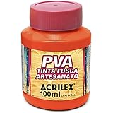  ACRILEX PVA Tinta FOSCA ARTESANATO 100 ML (517 Naranja)