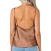 Miessial-Womens-Spaghetti-Straps-V-Neck-Satin-Camisole-Sleeveless-Soft-Tank-Tops Miessial Women's Spaghetti Straps V Neck Satin Camisole Sleeveless Soft Tank Tops Khaki 4-6