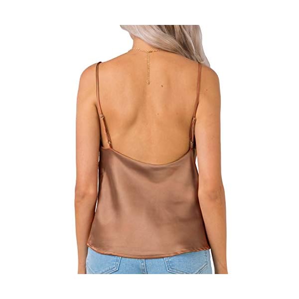 Miessial-Womens-Spaghetti-Straps-V-Neck-Satin-Camisole-Sleeveless-Soft-Tank-Tops Miessial Women's Spaghetti Straps V Neck Satin Camisole Sleeveless Soft Tank Tops Khaki 4-6