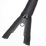 Robuste Reißverschlüsse zum Nähen, Trennen, Kunststoff-Reißverschlüsse, schwarzes Klebeband für Schlafsäcke, Boote, Leinwand, Hundebetten, Abdeckungen, Zelte, 2 Stück (68 cm, schwarz) YIGUANXIN