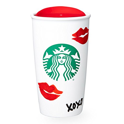 Starbucks Lips Dot Double Wall Traveler, 12 Fl Oz