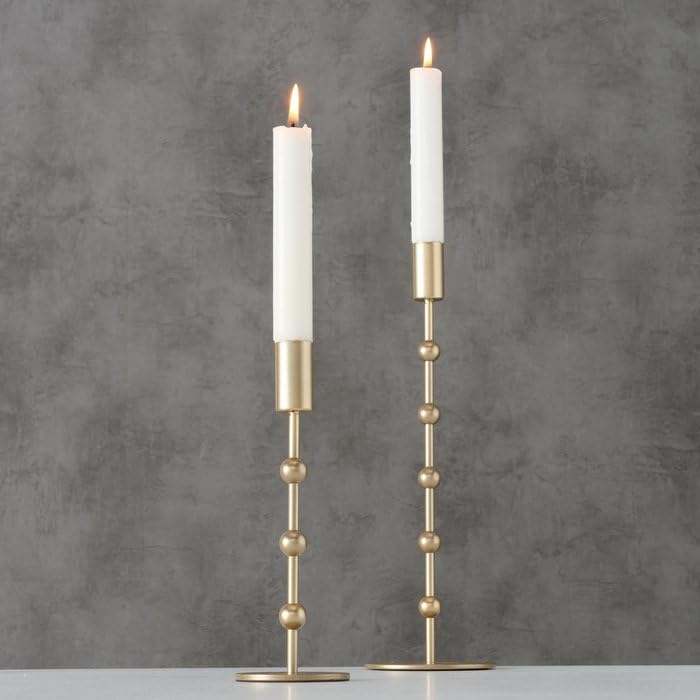 BOLTZE Cone Kerzenleuchter Gold - 3-teiliges Set 20-26cm