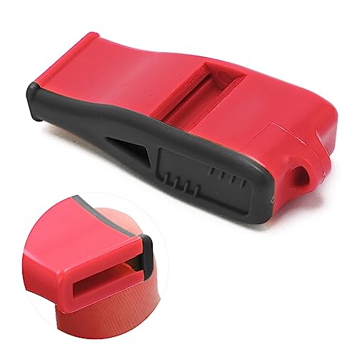 Silbato para árbitro ABS con nylon ajustable rojo negro miniatura 5