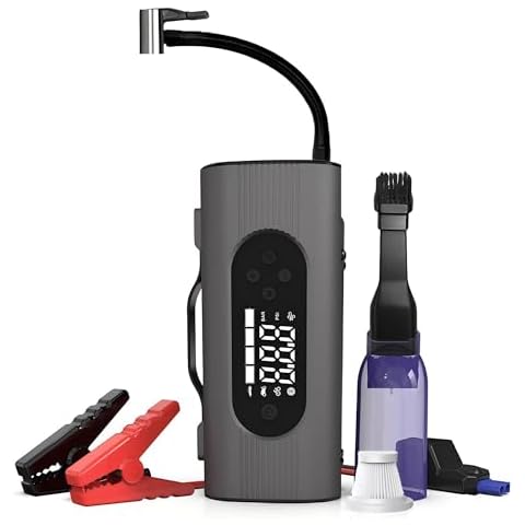 Multifunctional Inflation Pump with Built-in Emergency Power Portable Air Compressor Tire Inflator 4X Fast Inflation with Tire Gauge Pressure 150PSI Cordless Air Pump for Car Motorcycle Bike Ball Cover