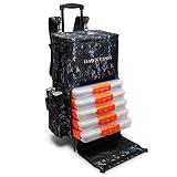 DAWN UPON Extra Large Rolling Fishing Backpack - Cooler Compartment - Fishing Rod Holder...