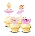 Lot de 24 décorations comestibles pour cupcakes et gâteaux - Motif danseuses de ballet - Faciles à découper