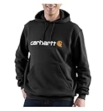 Carhartt Signature Logo Sweatshirt, Sudadera Hombre, Negro, S