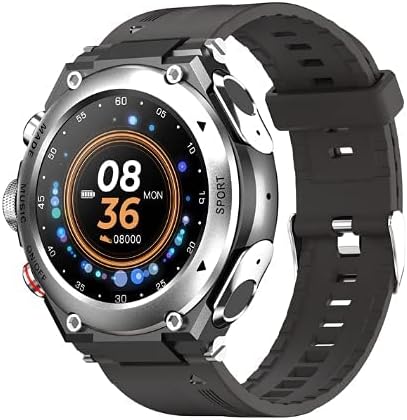 YXHS T92 Smart Watch TWS Men Bluetooth Headset Call Mens Watch Pedometer Heart Rate Blood Pressure Smart Watch 2021 for Android(Silver)