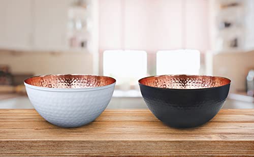Alchemade Hammered Copper Bowl - White Copper Bowl To Add To Your Copper Kitchenware Or Use As Farmhouse Copper Home Decor - Great For Everyday Kitchen Use #TOP5