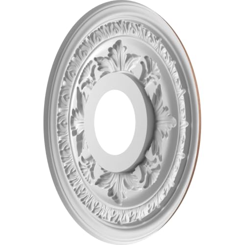 Image of Ekena Millwork 13 inchOD x 3 1 /2 inchID x 3 /4 inchP Baltimore Thermoformed PVC Ceiling Medallion (Fits Canopies up to 5 1 /4 inch), Aged Copper