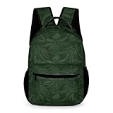 LQWOK Mochila, mochila estampada com padrão verde, mochila casual, mochila de viagem, mochila multifuncional, mochila feminina, estampa verde, tamanho único, mochilas de mochila
