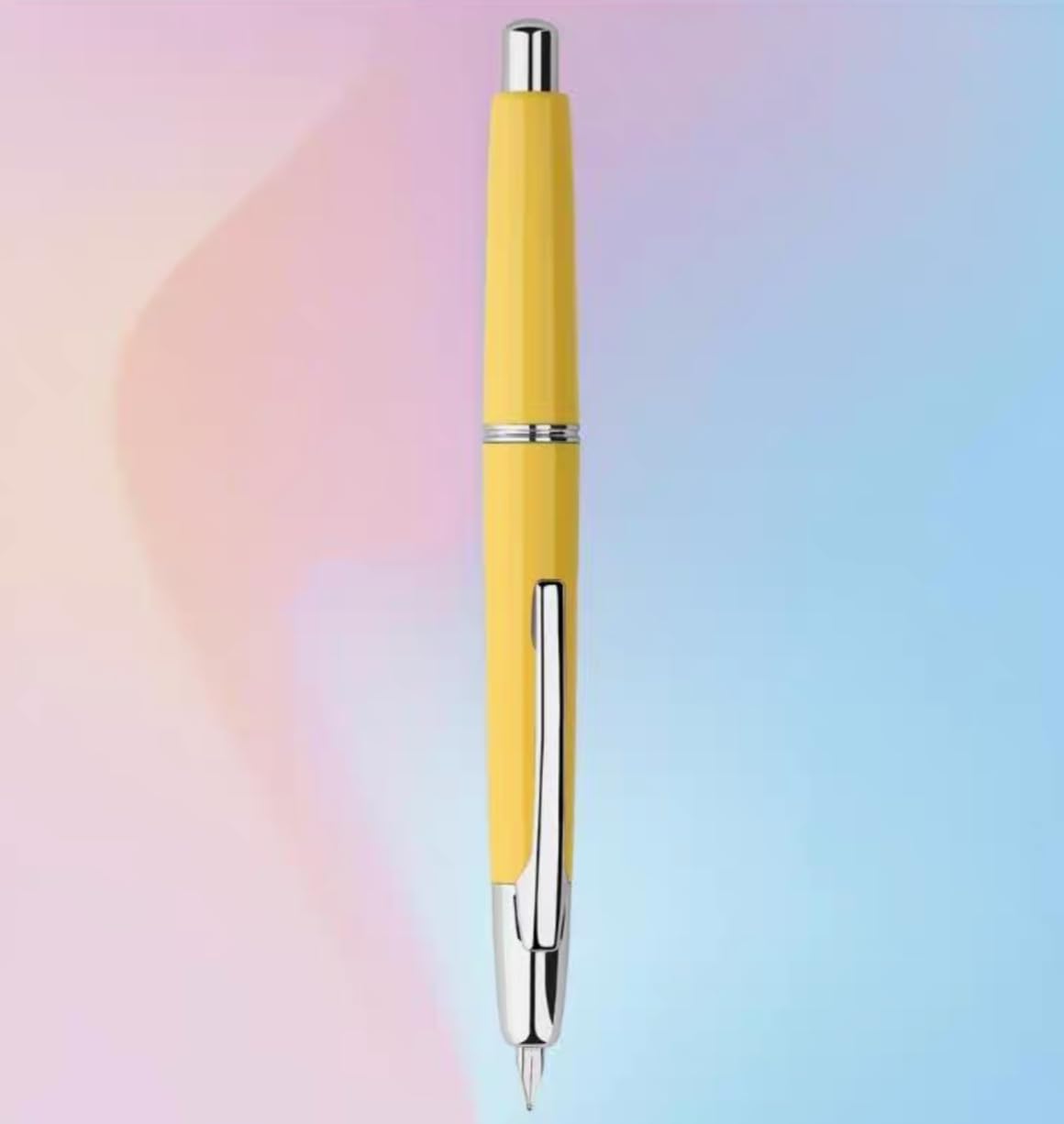 Moonman Majohn A2 Fountain Pen (Yellow With Sliver Clip Version