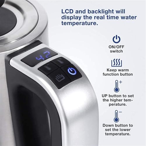 Hervidor eléctrico con control de temperatura acero inoxidable miniatura 3