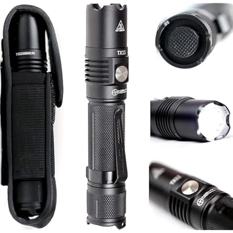 NP NIGHT PROVISION TX11 Tactical Flashlight with Duty Belt Holster Luminus 1600 Lumens LED for Police Security Military Grade Brightest Tac Flashlights (Battery Not Included) Cover