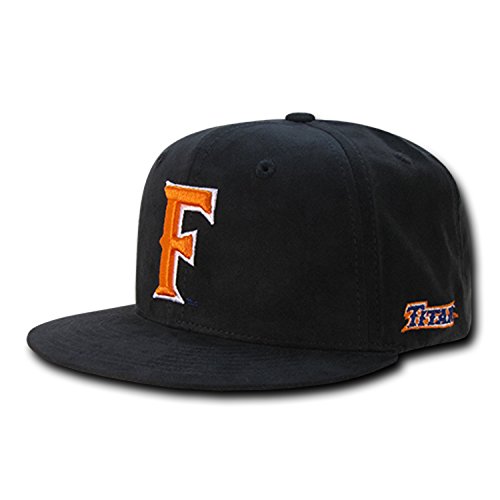 University of Cal State Fullerton Titans Faux Suede NCAA Retro Flat Bill Officially Licensed Snapback Baseball Cap Hat Black