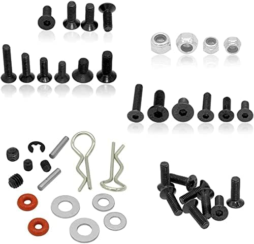 OGRC 522PCS RC Screw Kit Universal RC Repair Tool Kit Hardware Fastener for Traxxas Axial Redcat HPI Arrma Losi 1/8 1/10 1/12 1/16 Scale RC Cars Trucks Crawler
