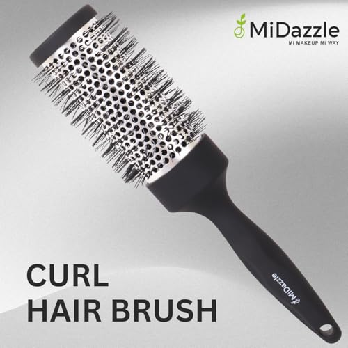 Image of Midazzle Hot Curl Brush for Hair Styling, Blow Dry Tool for Curls, Volume & Waves, Anti Frizz Smoothing, Professional Salon & Home Grooming Accessory, Small Size (India's Fastest Growing Brand) (MIHB0030)