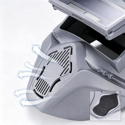 Casco de protección transpirable con pantalla antideslumbrante para soldar 7