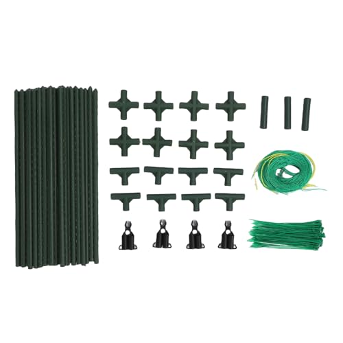 Support pour plantes de concombre anti-vent cadre en acier vert pour potager robuste - 6