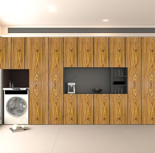 Image of CREON Wood Peel and Stick Wallpaper Thick Decorative Self Adhesive Contact Paper Countertops Waterproof Wood for Cabinets Table Furniture Kitchen Cabinet ETC (Sparkle Wood, 12X60 in)