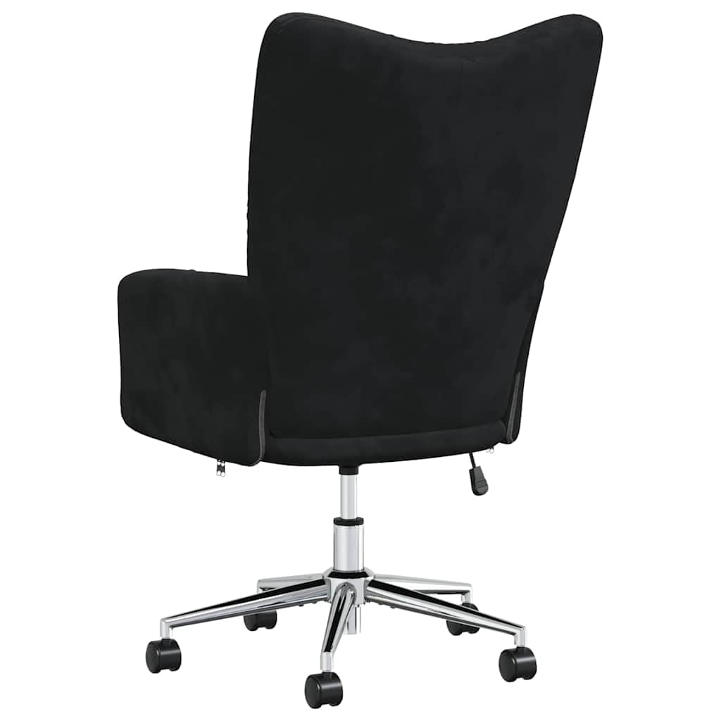vidaXL Relaxsessel mit Rollen Drehbar Höhenverstellbar Fernsehsessel Polstersessel Polsterstuhl Relaxstuhl Sessel Ohrensessel Wohnzimmer Schwarz Samt